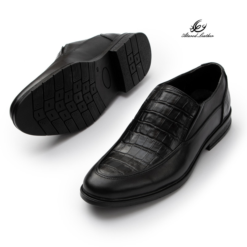 کفش رسمی مردانه چرم عطارد مدل چرم طبیعی کد SH360