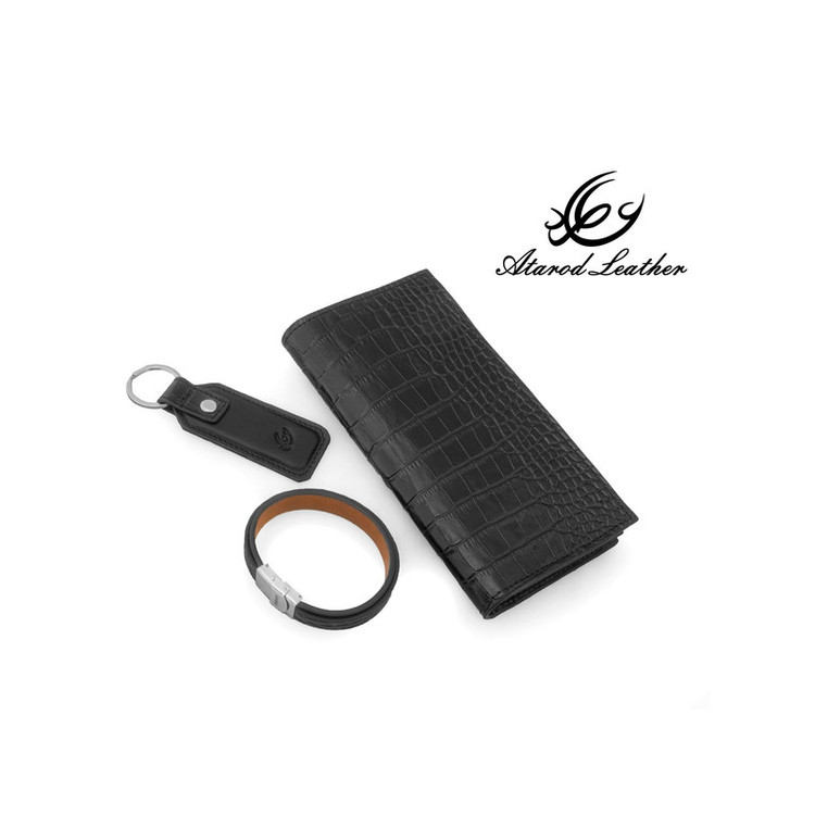 ست هدیه مردانه چرم عطارد مدل چرم طبیعی کد A105