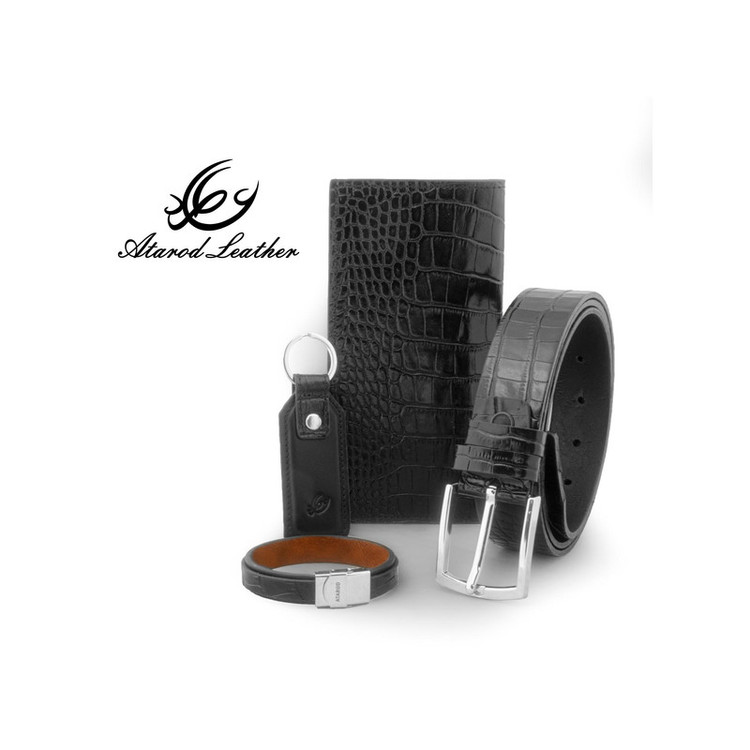 ست هدیه مردانه چرم عطارد مدل چرم طبیعی کد A105