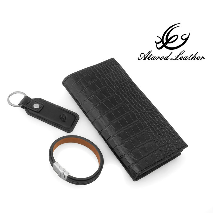 ست هدیه مردانه چرم عطارد مدل چرم طبیعی کد A105