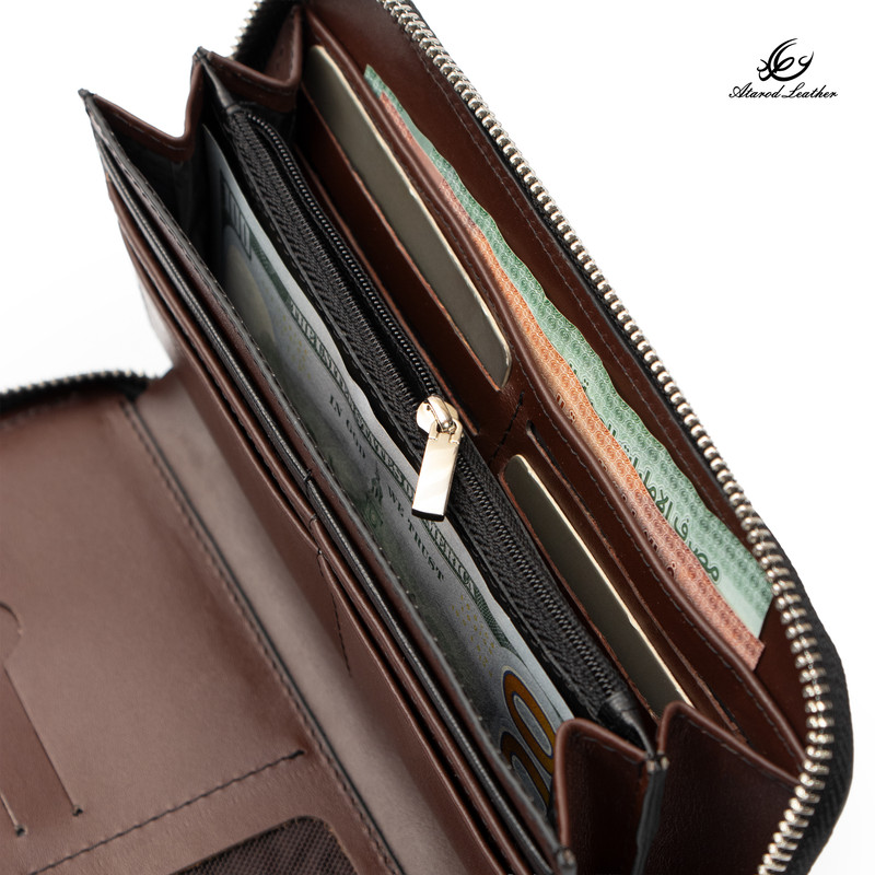 کیف پول چرم عطارد مدل چرم طبیعی کد K68