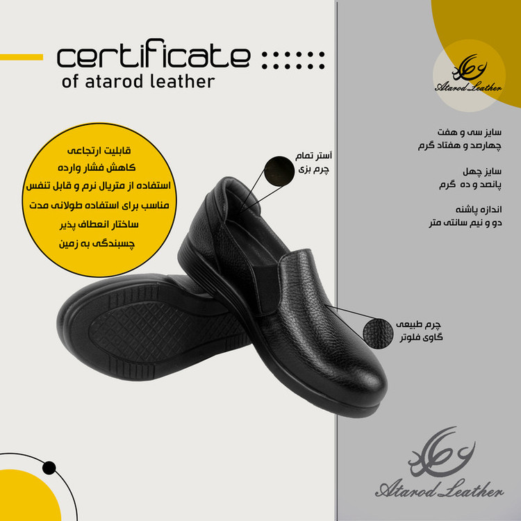 کفش روزمره زنانه چرم عطارد مدل چرم طبیعی کد SH193