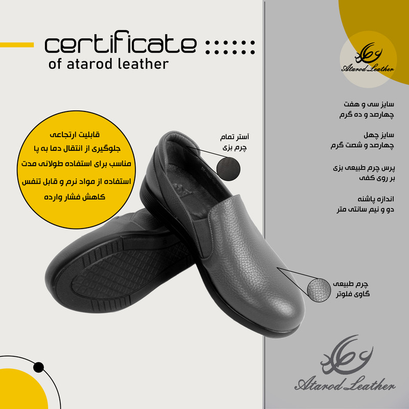 کفش روزمره زنانه چرم عطارد مدل چرم طبیعی کد SH193