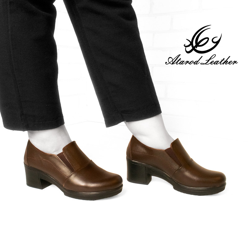 کفش زنانه چرم عطارد مدل طبی چرم طبیعی کد SH43