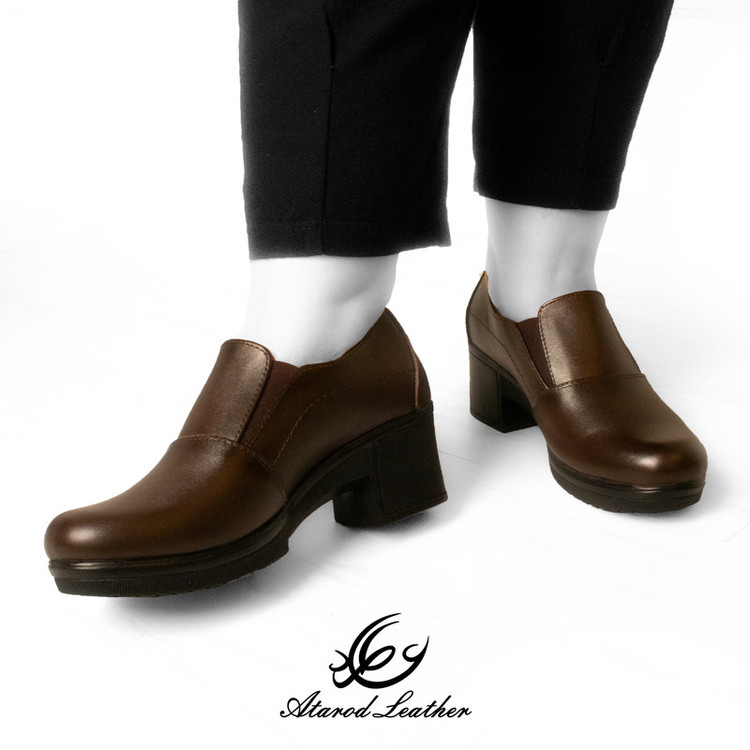 کفش زنانه چرم عطارد مدل طبی چرم طبیعی کد SH43