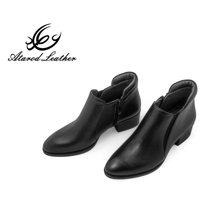نیم بوت زنانه چرم عطارد مدل چرم طبیعی کد SH270