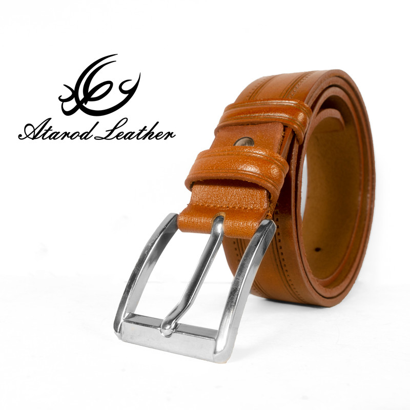 کمربند مردانه چرم عطارد مدل چرم طبیعی گاومیش کد B30