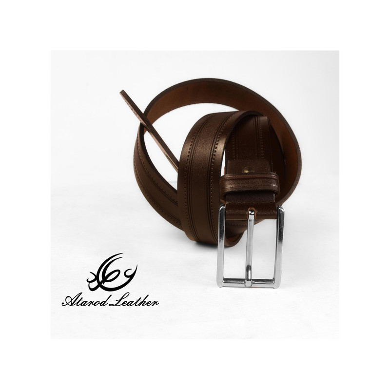 کمربند مردانه چرم عطارد مدل چرم طبیعی گاومیش کد B30