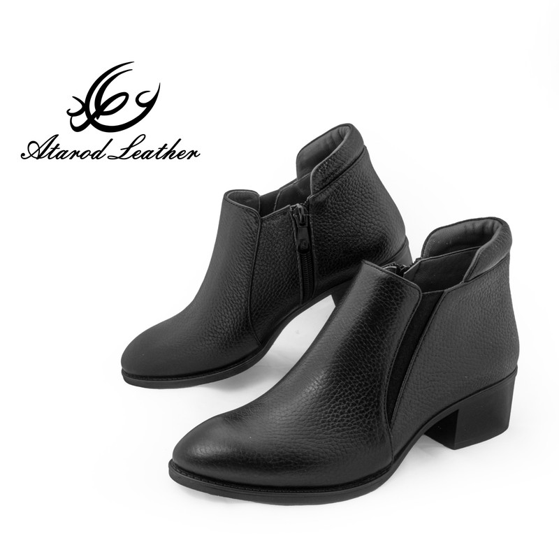نیم بوت زنانه چرم عطارد مدل چرم طبیعی کد SH270