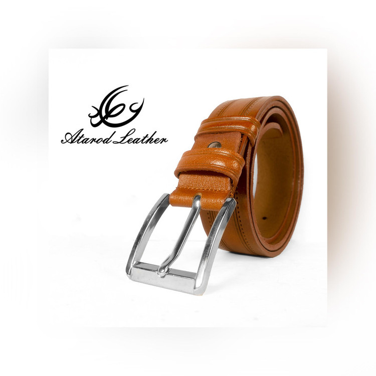 کمربند مردانه چرم عطارد مدل چرم طبیعی گاومیش کد B30