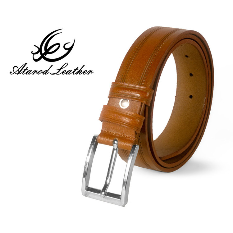 کمربند مردانه چرم عطارد مدل چرم طبیعی گاومیش کد B30