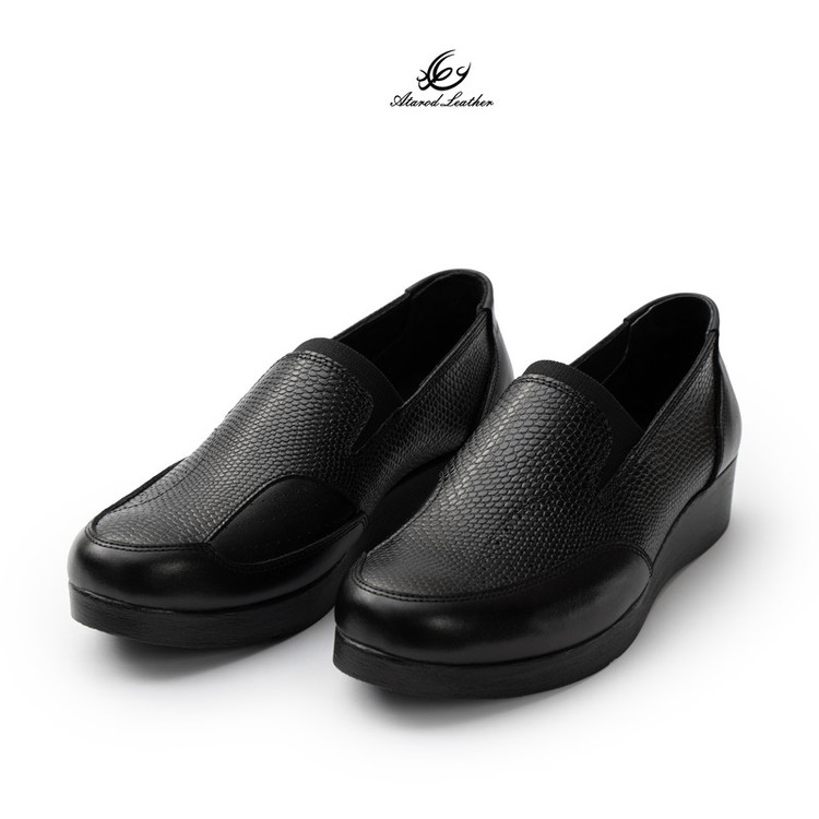 کفش طبی زنانه چرم عطارد مدل هالوکس والگوس چرم طبیعی کد SH371