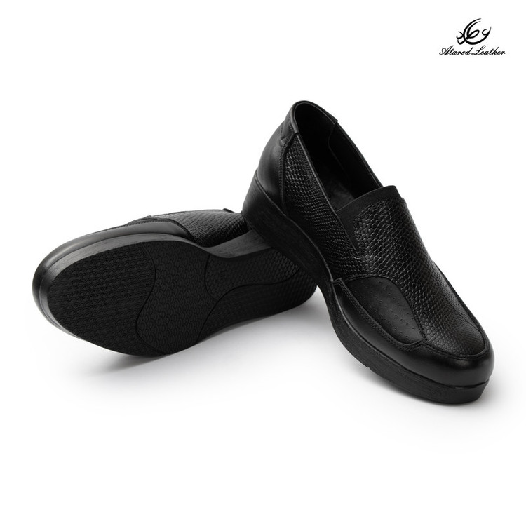 کفش طبی زنانه چرم عطارد مدل هالوکس والگوس چرم طبیعی کد SH371
