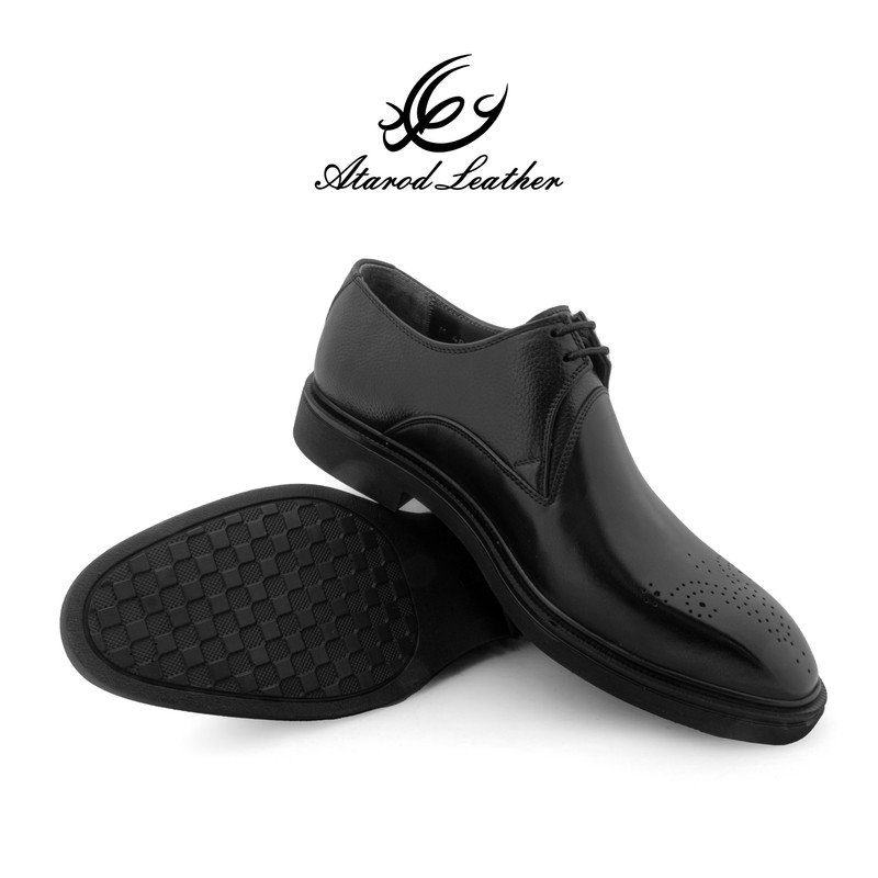 کفش مردانه چرم عطارد مدل چرم طبیعی کد SH301