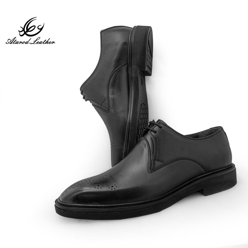 کفش مردانه چرم عطارد مدل چرم طبیعی کد SH301