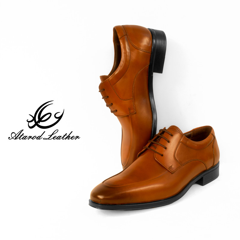 کفش مردانه چرم عطارد مدل چرم طبیعی کد SH256