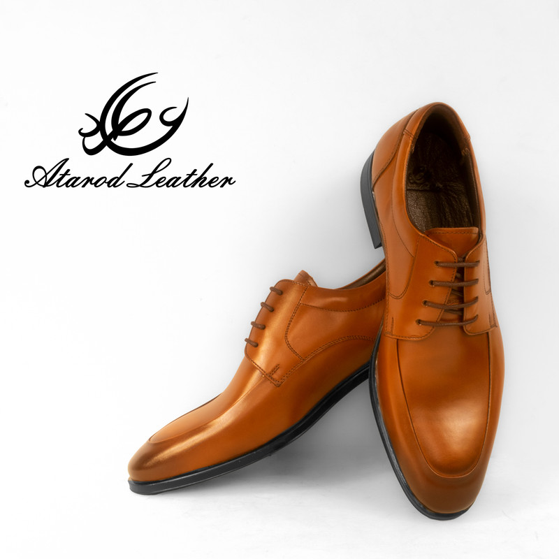 کفش مردانه چرم عطارد مدل چرم طبیعی کد SH256