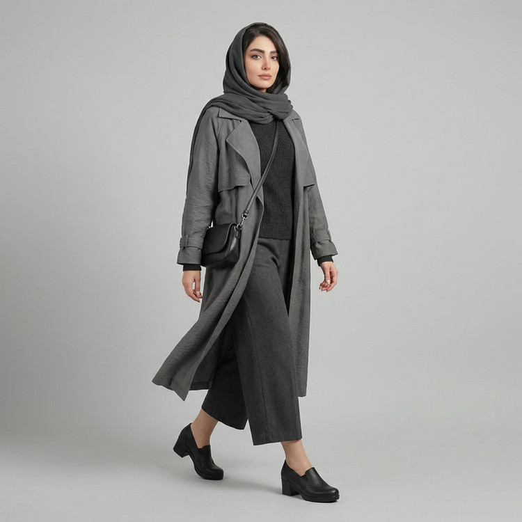 کفش پاشنهدار زنانه چرم عطارد مدل طبی چرم طبیعی کد SH77
