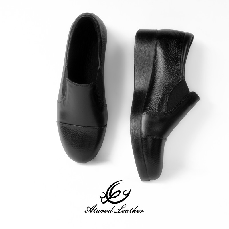 کفش طبی زنانه چرم عطارد مدل چرم طبیعی کد SH78