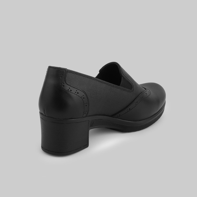 کفش پاشنهدار زنانه چرم عطارد مدل طبی چرم طبیعی کد SH77