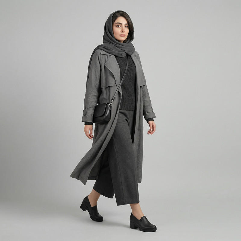 کفش پاشنهدار زنانه چرم عطارد مدل طبی چرم طبیعی کد SH77