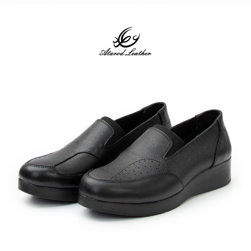 کفش طبی زنانه چرم عطارد مدل هالوکس والگوس چرم طبیعی کد SH319
