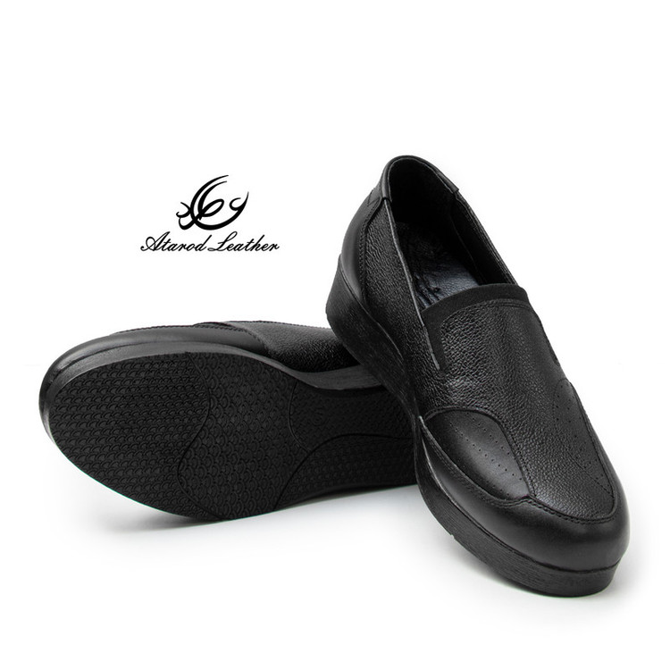 کفش طبی زنانه چرم عطارد مدل هالوکس والگوس چرم طبیعی کد SH319