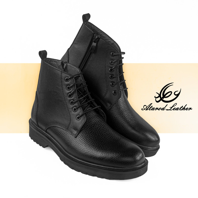 نیم بوت مردانه چرم عطارد مدل چرم طبیعی کد SH25