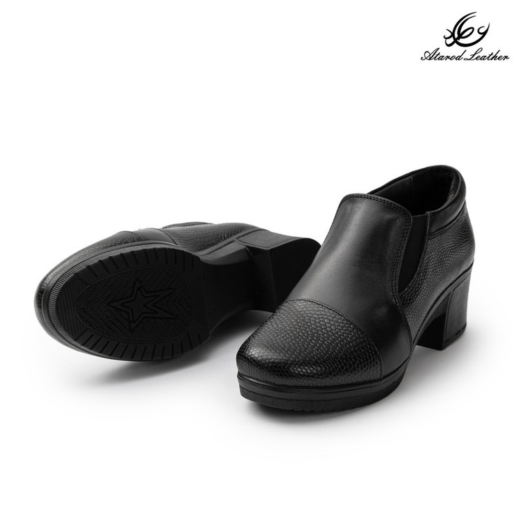 کفش پاشنهدار زنانه چرم عطارد مدل چرم طبیعی کد SH370