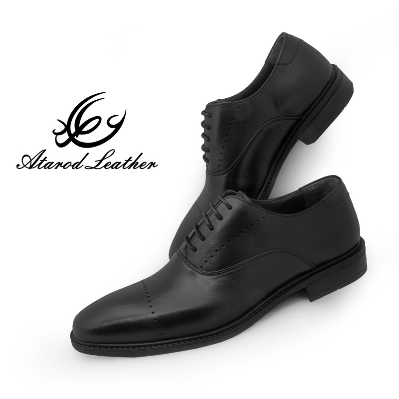 کفش رسمی مردانه چرم عطارد مدل چرم طبیعی کد SH318