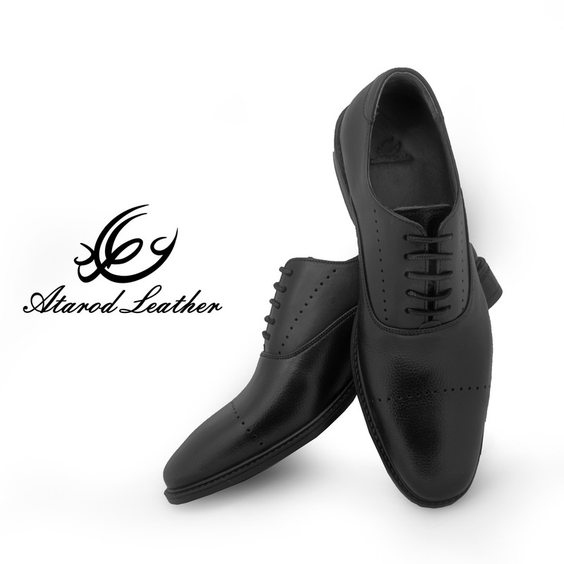 کفش رسمی مردانه چرم عطارد مدل چرم طبیعی کد SH318