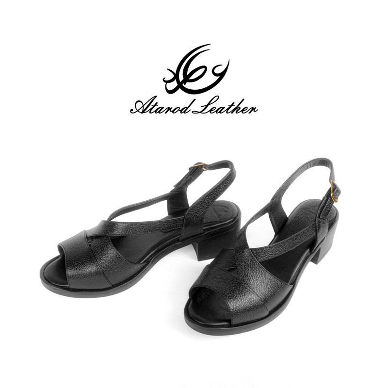 صندل زنانه چرم عطارد مدل چرم طبیعی کد SH162