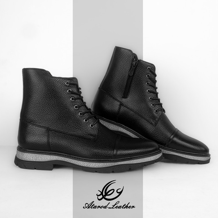نیم بوت مردانه چرم عطارد مدل چرم طبیعی کد SH15