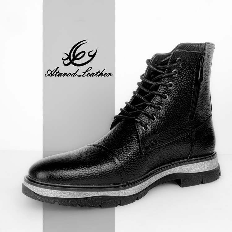 نیم بوت مردانه چرم عطارد مدل چرم طبیعی کد SH15