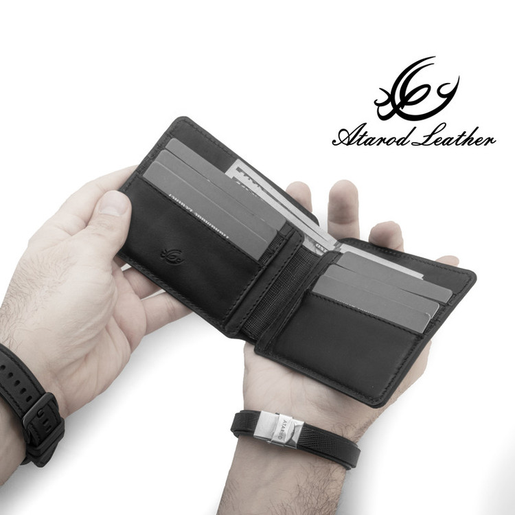 کیف پول مردانه چرم عطارد مدل چرم طبیعی کد K50
