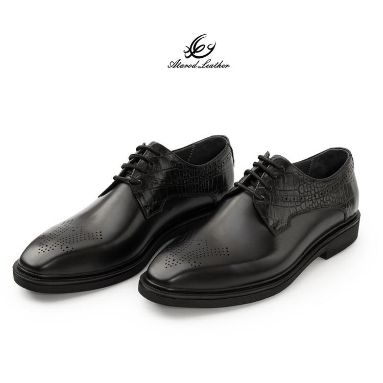 کفش رسمی مردانه چرم عطارد مدل چرم طبیعی کد SH379