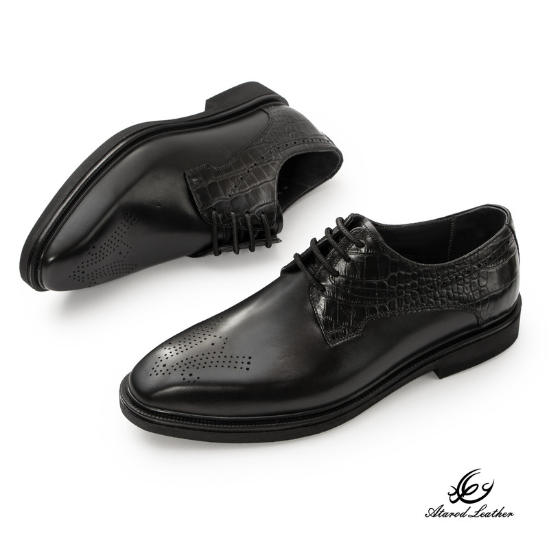 کفش رسمی مردانه چرم عطارد مدل چرم طبیعی کد SH379