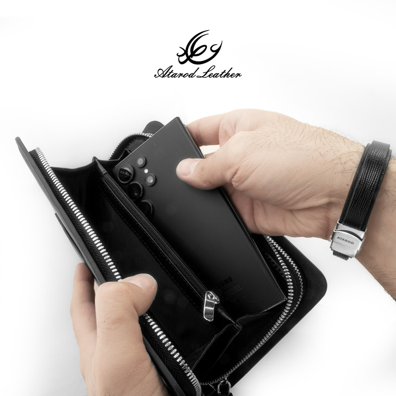 کیف مدارک چرم عطارد مدل چرم طبیعی کد K46