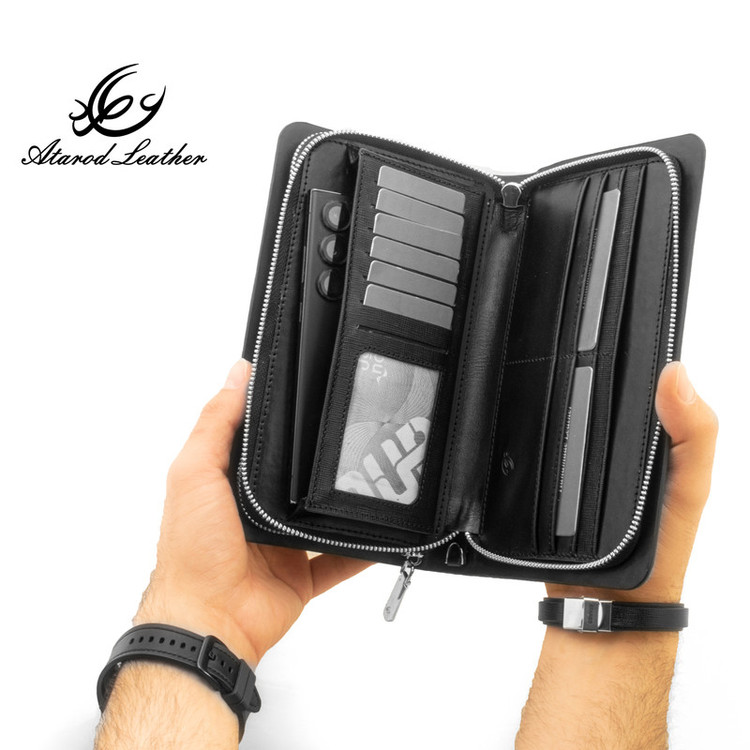 کیف مدارک چرم عطارد مدل چرم طبیعی کد K46