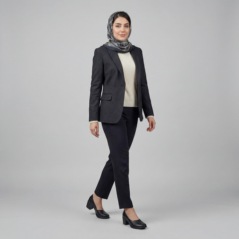 کفش پاشنهدار زنانه چرم عطارد مدل SH340