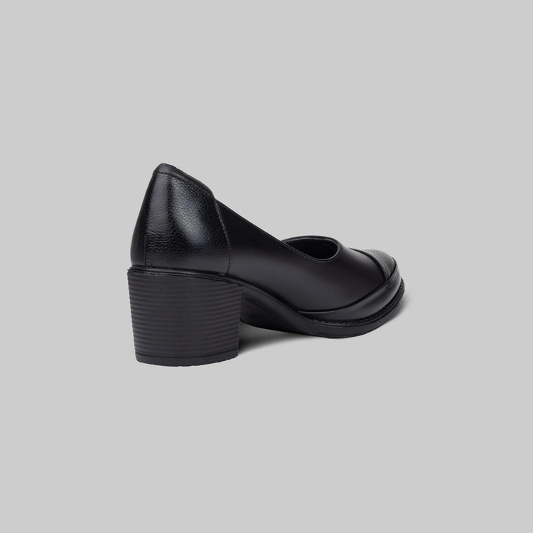 کفش پاشنهدار زنانه چرم عطارد مدل SH340