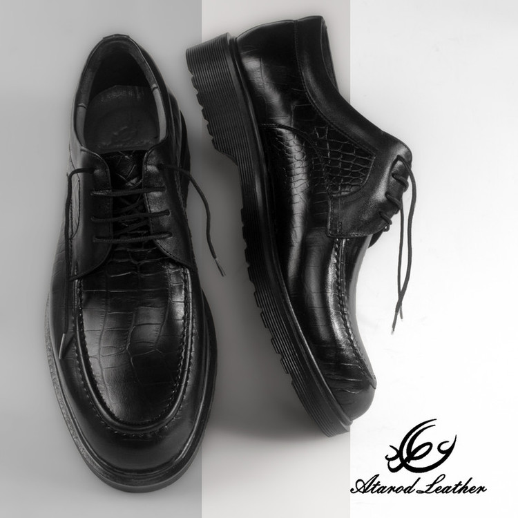 کفش مردانه چرم عطارد مدل چرم طبیعی کد SH28