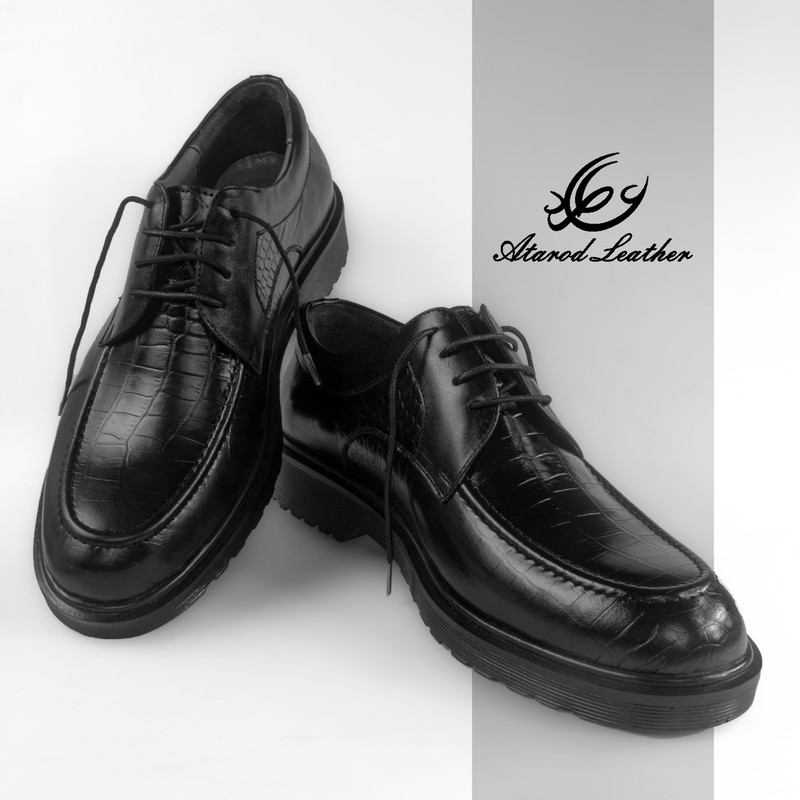 کفش مردانه چرم عطارد مدل چرم طبیعی کد SH28