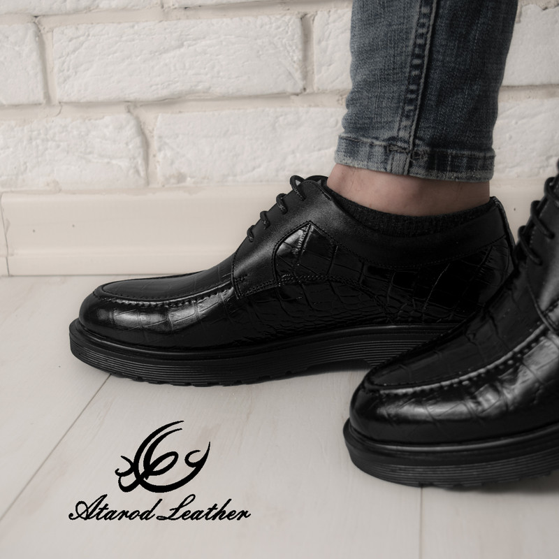 کفش مردانه چرم عطارد مدل چرم طبیعی کد SH28