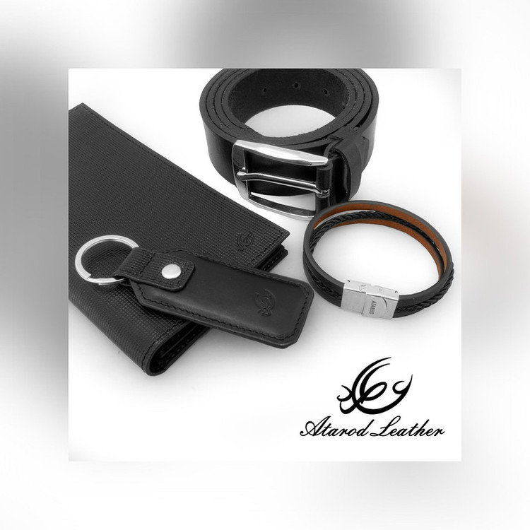 ست هدیه مردانه چرم عطارد مدل چرم طبیعی کد A101