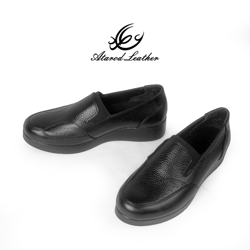 کفش طبی زنانه چرم عطارد مدل قوز شصت پا کد SH220