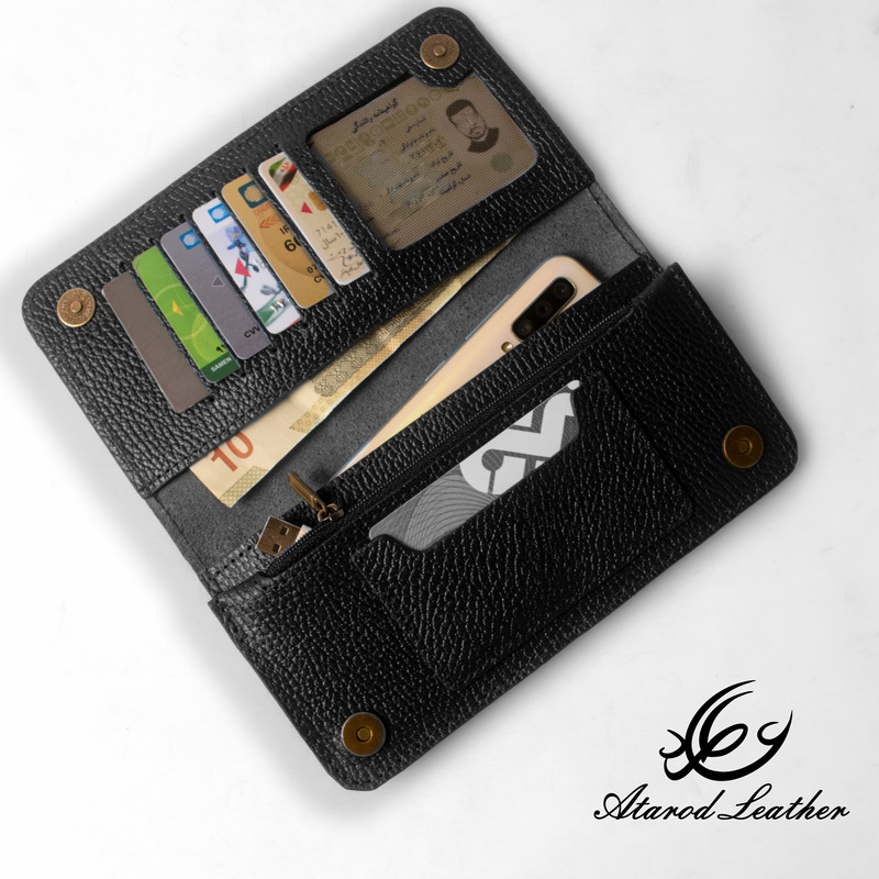 کیف پول کتی چرم عطارد مدل چرم طبیعی کد K62