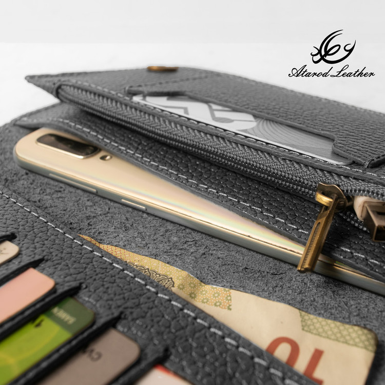 کیف پول کتی چرم عطارد مدل چرم طبیعی کد K62