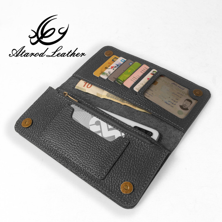 کیف پول کتی چرم عطارد مدل چرم طبیعی کد K62