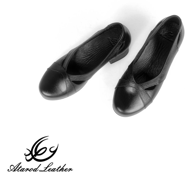 کفش زنانه چرم عطارد مدل چرم طبیعی کد SH230